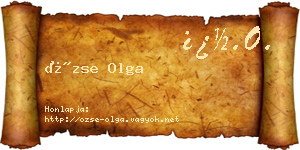 Özse Olga névjegykártya